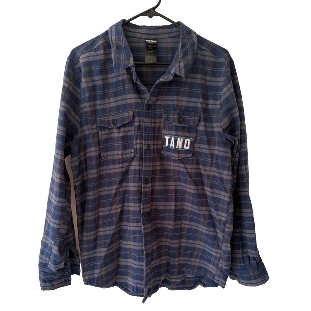 Star Wars Ahsoka Tano Flannel Plaid Button Up Shirt Blue L Unisex Geekcore